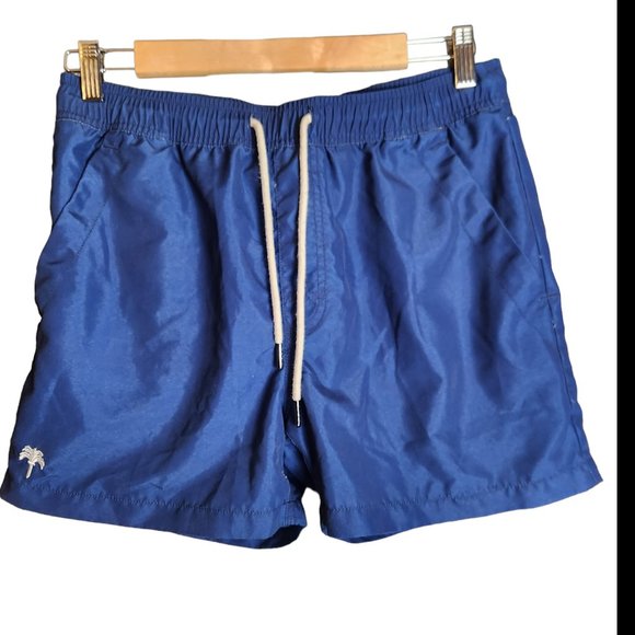 OAS Swim Trunks 4 Inch Lined Dark Blue Medium - Picture 3 of 9
